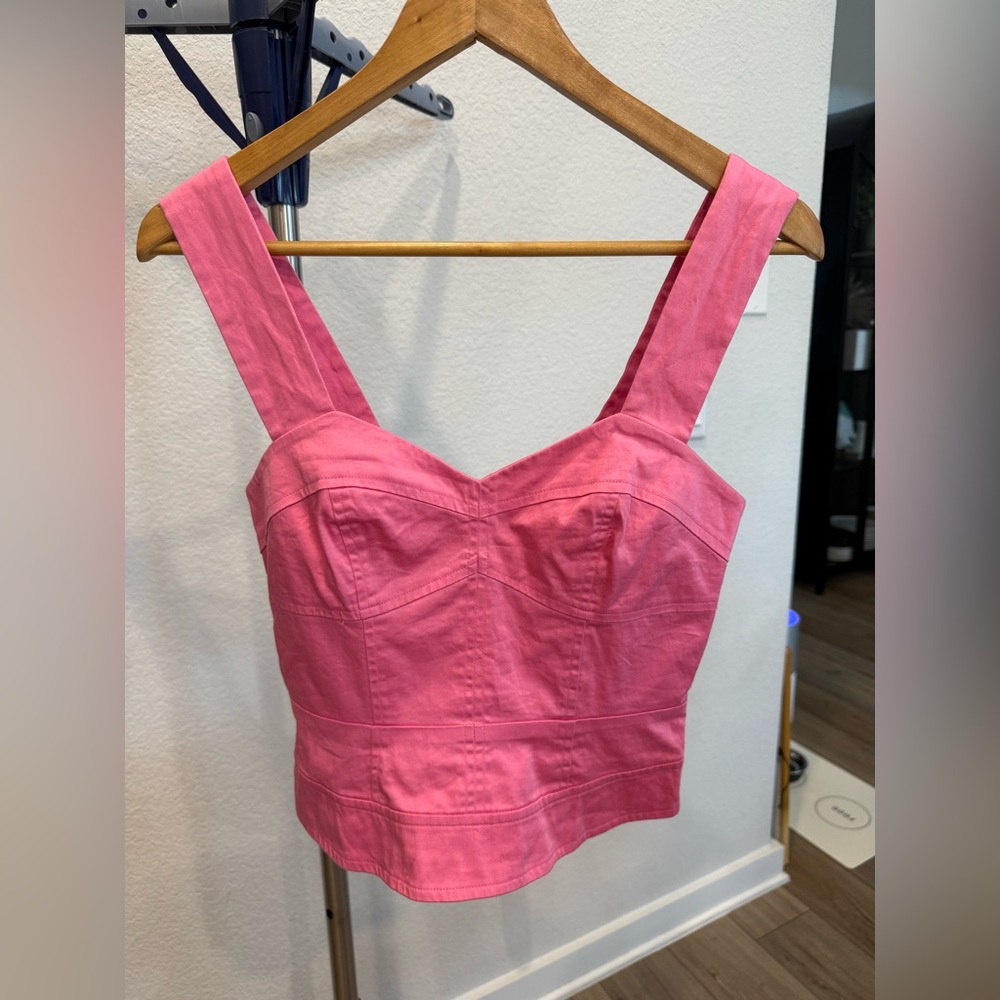 French Connection Pink Sleeveless Bustier Tank Top